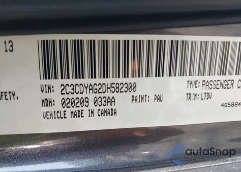 2013 Dodge Challenger Sxt z USA, uszkodzony, nr VIN 2C3CDYAG2DH582300